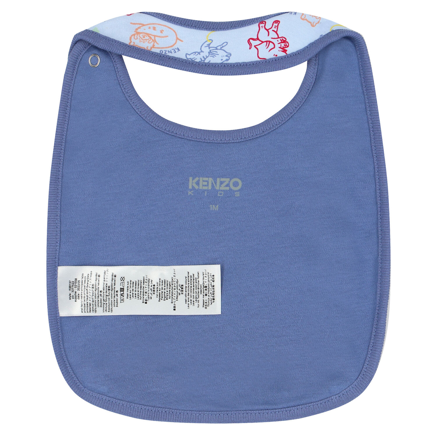 Baby Boys Blue Logo & Animals Babygrows Gift Set, 1, hi-res